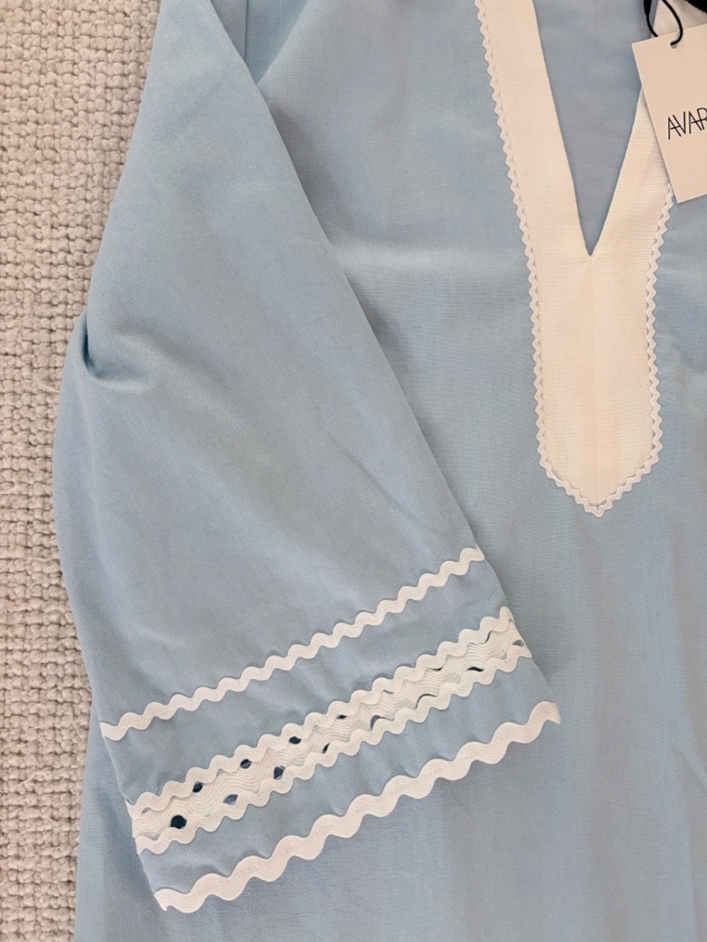 English Factory Blue Ric Rac Dress (M) NWT - Picture 2 of 14